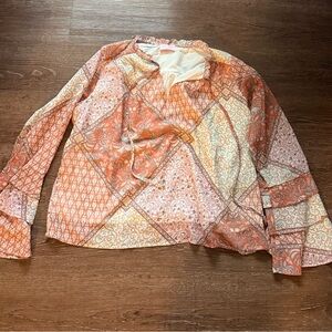 Boho Patchwork Long Sleeve Blouse